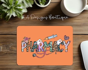 Pharmacy Pharmacist Medicine Prescription Medical Healthcare Hospital Mouse Pad 9.4" by 7.6" Non-Slip Rubber Desk Office Accessory