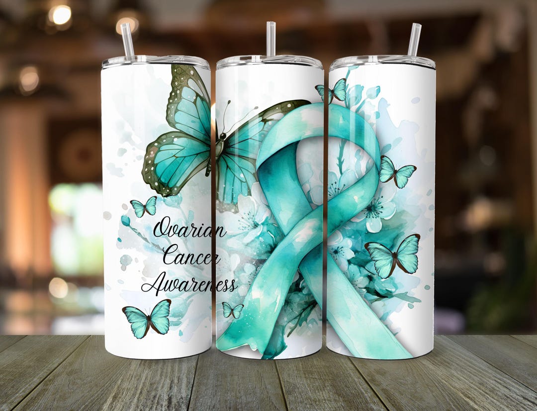 Ovarian Cancer Awareness Teal Ribbon Survivor Hope Faith Strength ...
