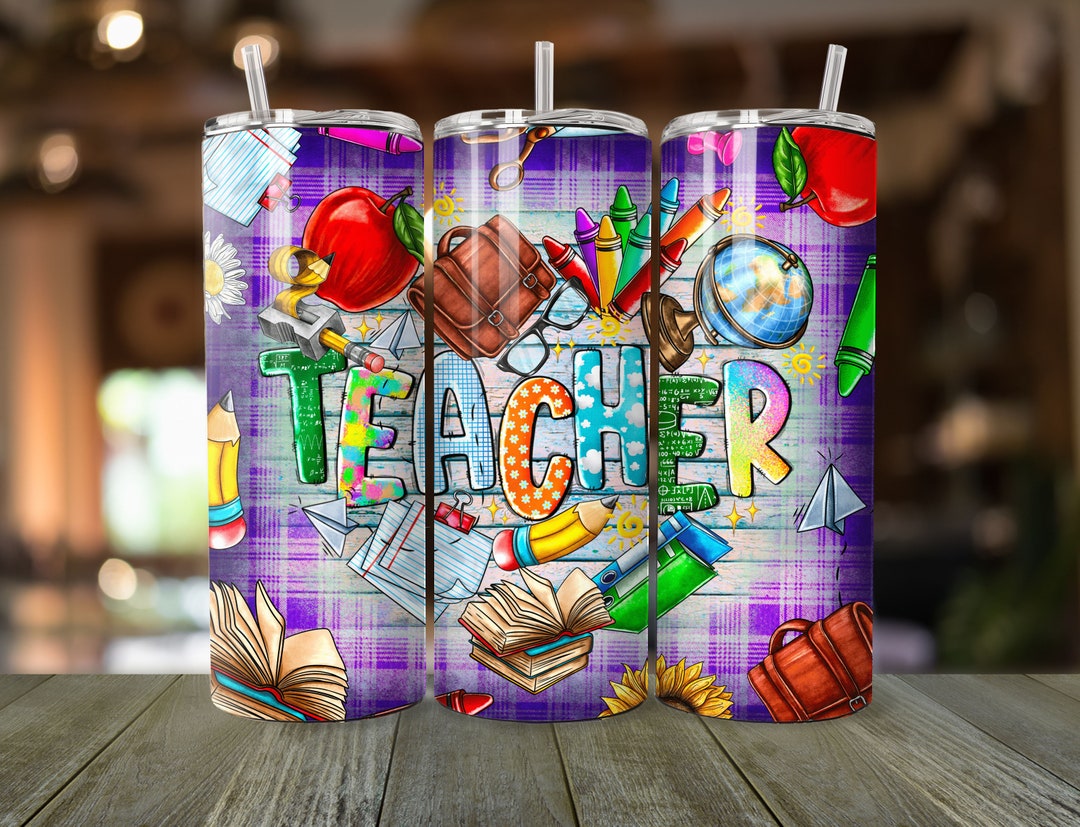 Best Teacher Ever School Education Ruler Pencil Floral Teach Love ...