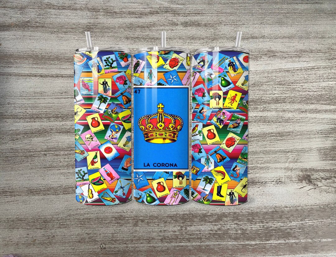 La Corona Loteria Mexico Game Cards Background the Crown Etsy