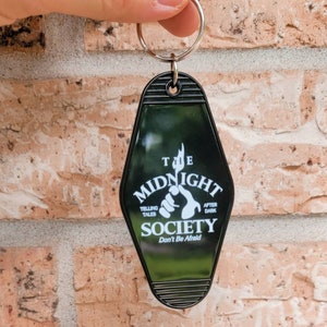 Midnight Society Club Keychain, Purse Charm, Vintage Motel Keychain, The 90s, Horror, Halloween, Spooky, Are You Afraid Of The Dark