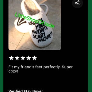 Whats Your Favorite Scary Movie Slippers, Cute Slippers, Horror Movie, Ghost Slippers, Scream Slippers, Halloween slippers image 5