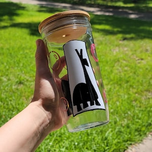 Llama Poison Cup, Llama Extract Potion Vial Cup, Beer Can Glass, Llama, 16oz Beer Can Glass, Iced Coffee Cup, 24 oz Boba Cup