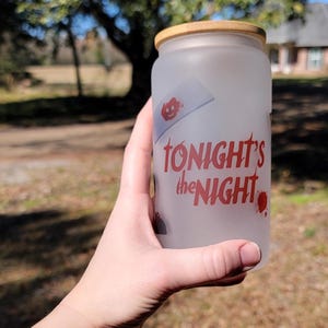 Dexter Glass Cup, Tonight&#39;s The Night, Coffee Cup