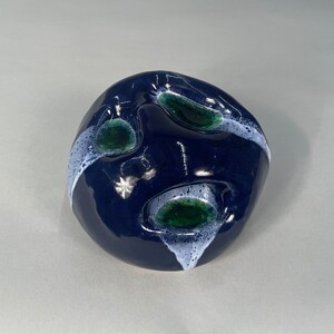 Blue, Green and White Rock Sculpture