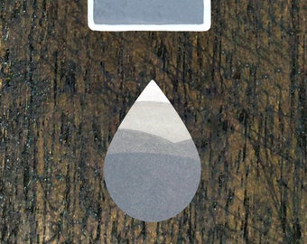 French Grey Watercolour Half Pan. Rain cloud gray watercolor paint.