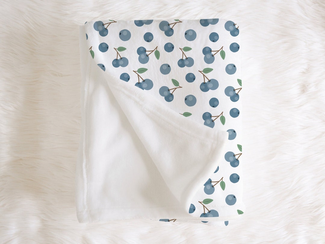 Blueberry Baby Blanket Blueberry Baby Bedding Boho Fleece Etsy