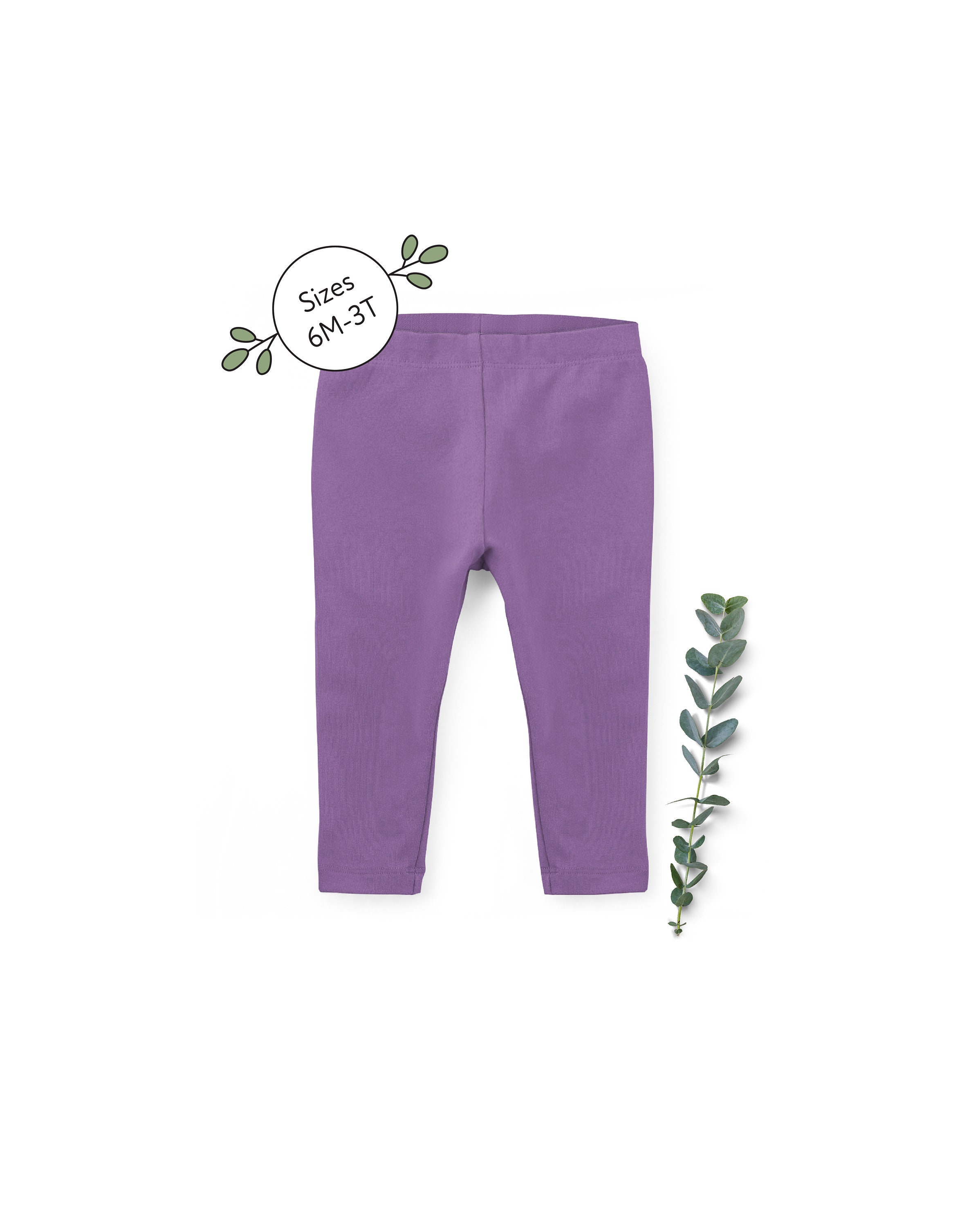 Purple Baby Leggings Baby Girl Pants Baby Shower Present Etsy