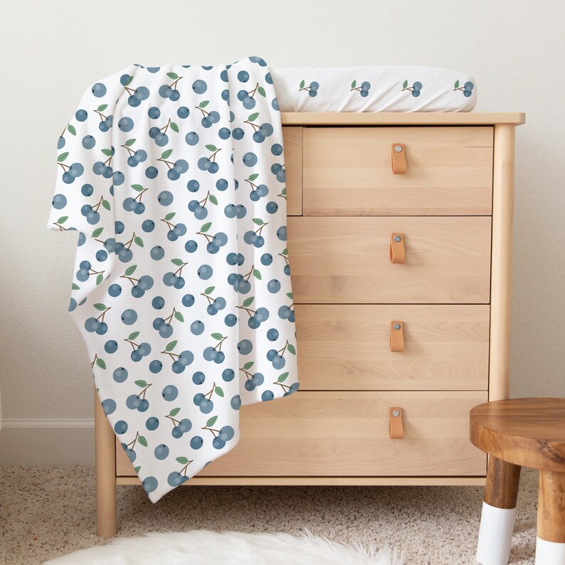 Blueberry Baby Blanket Blueberry Baby Bedding Boho Fleece Etsy