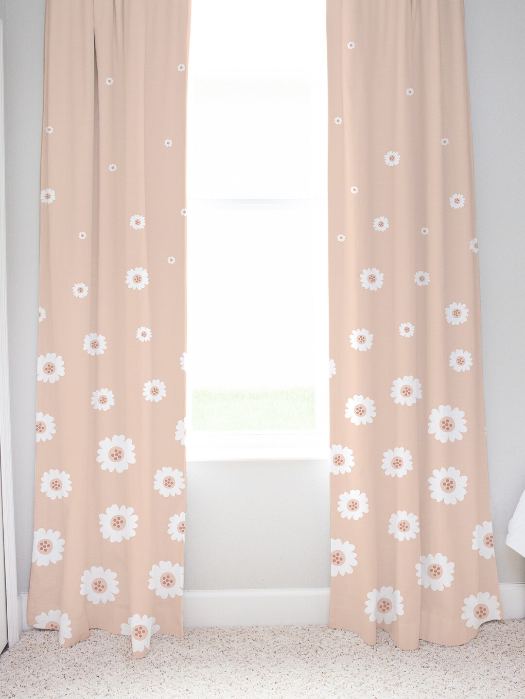 Nursery Curtains Girl Nursery Curtain Sheer Blackout Nursery Etsy