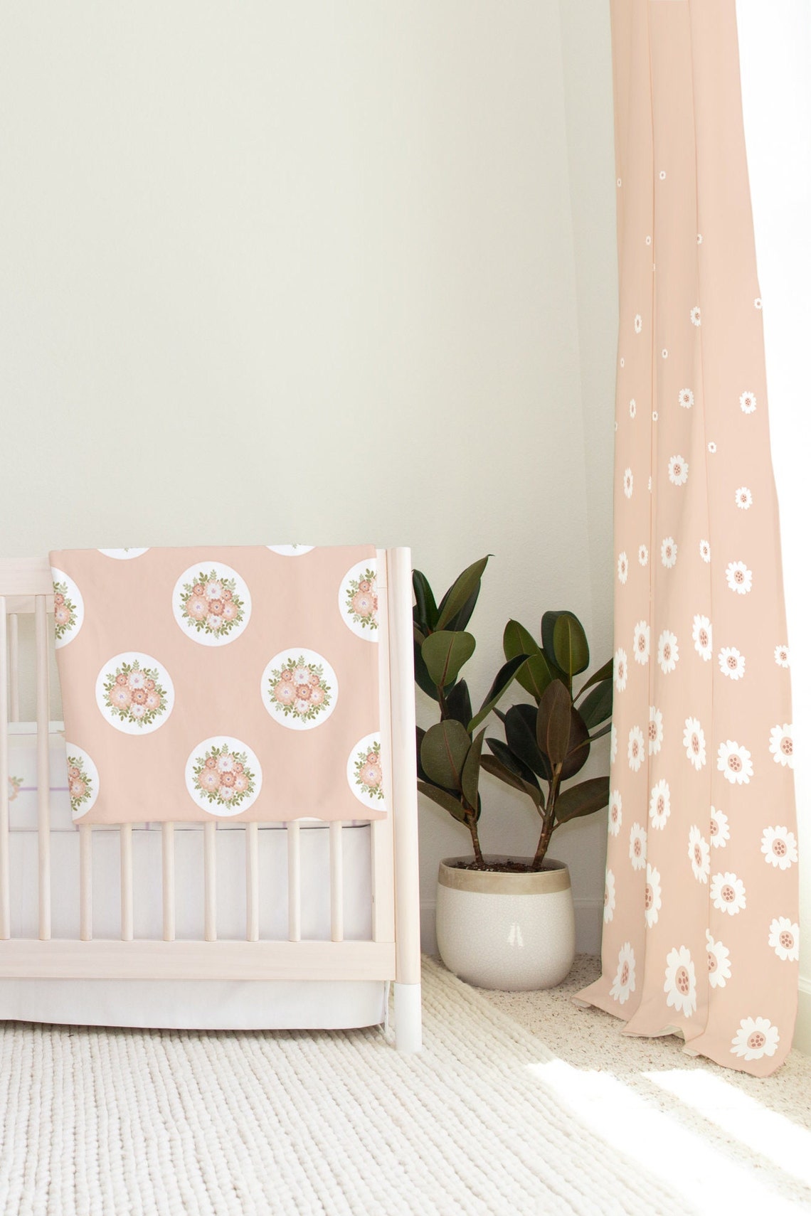 Nursery Curtains Girl Nursery Curtain Sheer Blackout Nursery Etsy