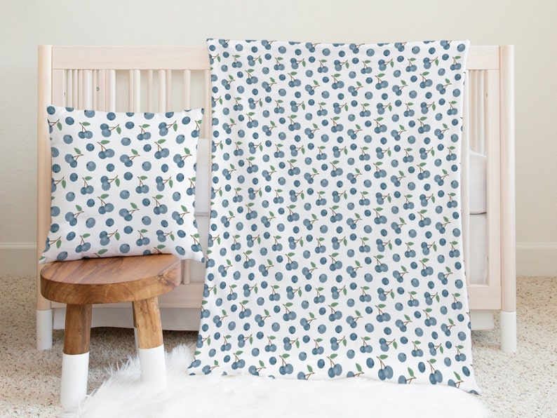 Blueberry Baby Blanket Blueberry Baby Bedding Boho Fleece Etsy