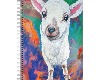 Psychedelic Lamb Spiral Notebook