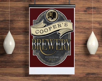 Personalized Home Bar Sign, Basement Pub, Vintage Wall Décor, Custom Family Name, Bar Established, Father&#39;s Day Gift, Man Cave Gift for Him