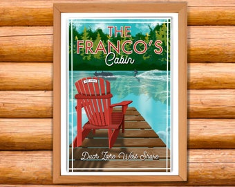 Personalized Lake House Art, Custom Cottage Sign (Digital Download)