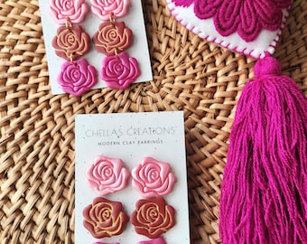 Give Me My Roses Collection | Valentine's Day inspired earrings | Rose clay earrings