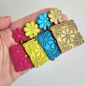 Papel Picado Collection | Mexican inspired clay earrings | Party fiesta earrings| Day of Dead inspired earrings