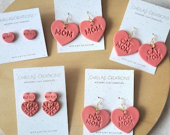 Proud MAMA Collection | Mother's Day inspired clay earrings | Fur Mama clay earrings