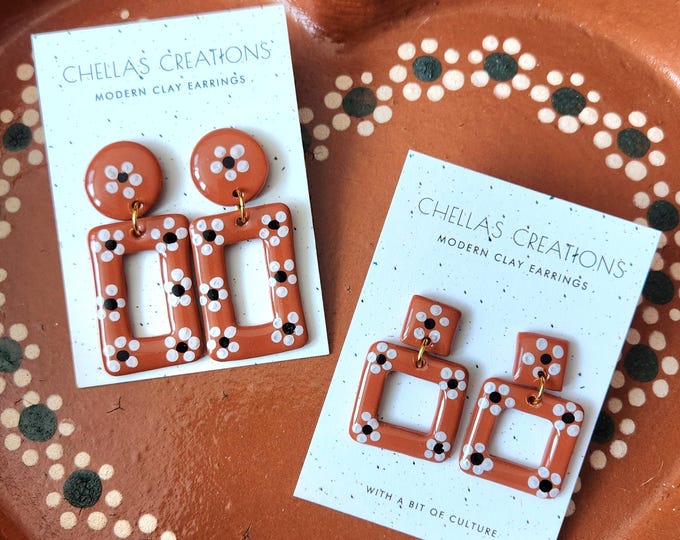 Flor de Barro Collection | Flor de Barro inspired clay earrings | Flor de Barro