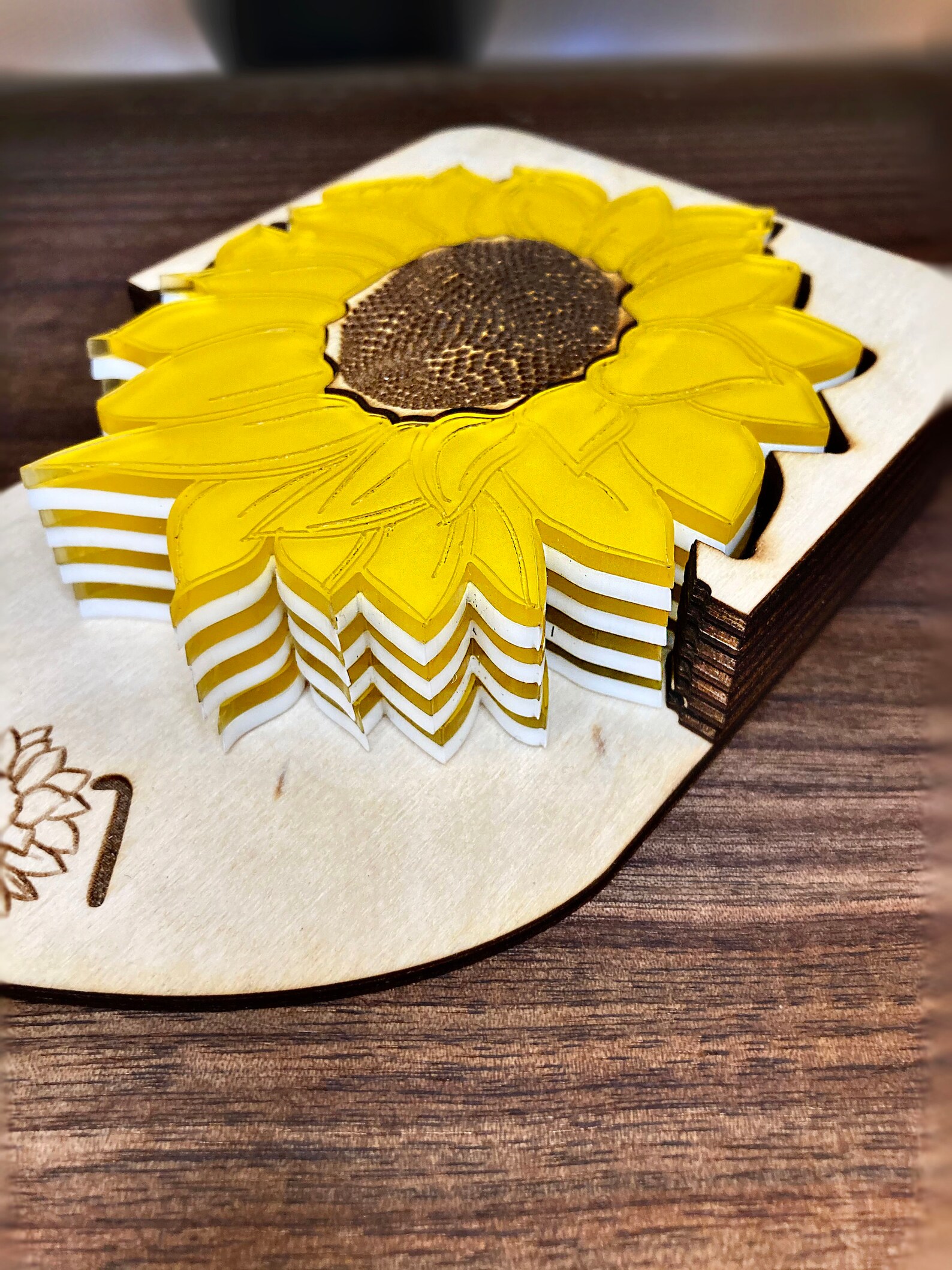Sunflower Coaster Set Sunflower Coaster Sunflower Décor Etsy