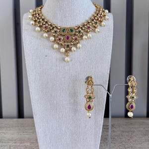 Indian Necklace Set / Polki Necklace Set / Kundan Necklace Set