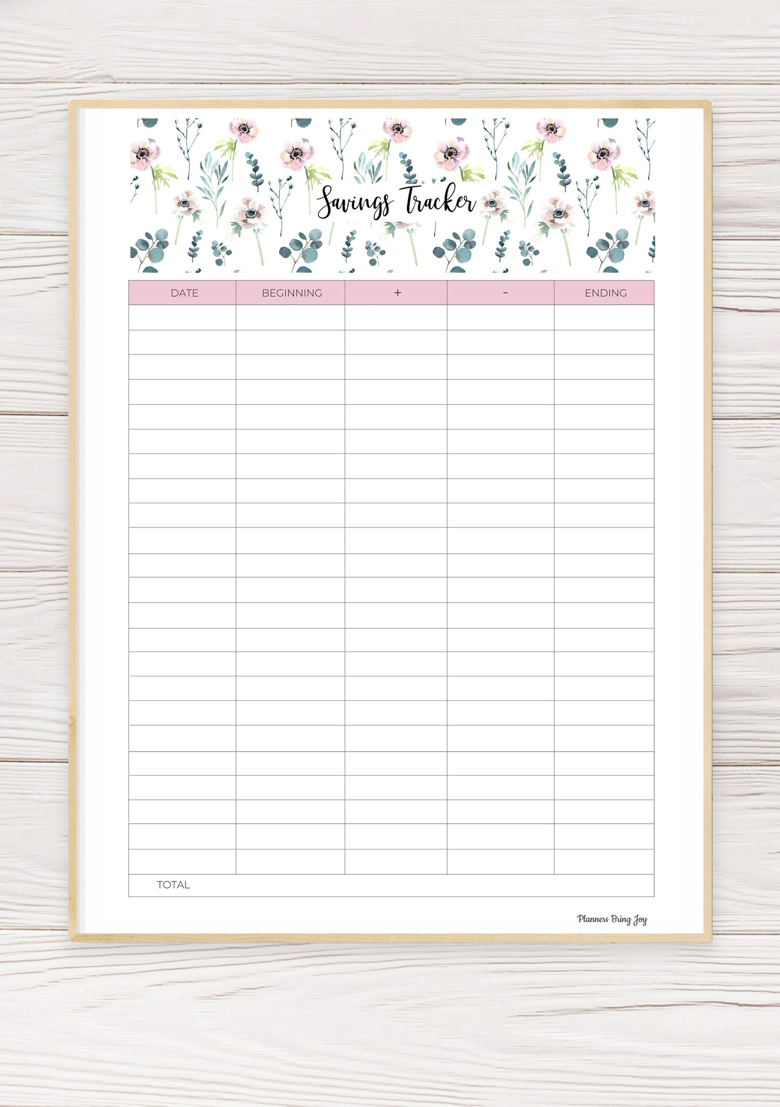 Savings Tracker Printable Monthly Savings Tracker Savings | Etsy