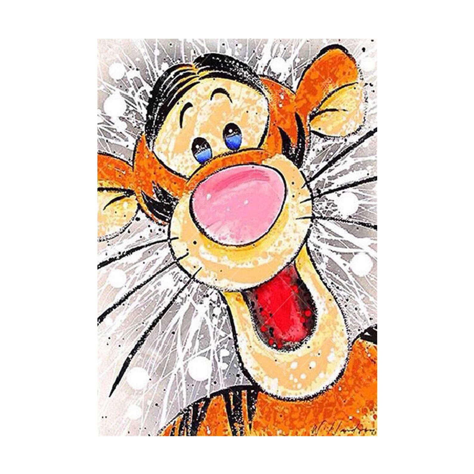 Cartoon Tigger Diamond Painting Kit Wall Decoration Painting | Etsy