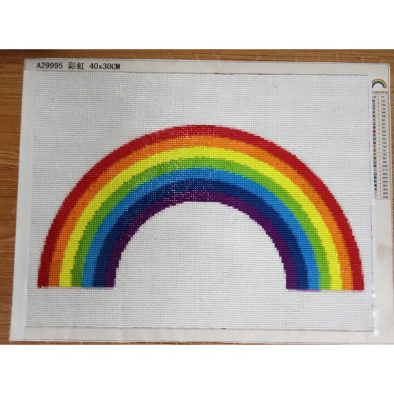 Rainbow Diamond Painting Kit Wall Decor Pinting Etsy