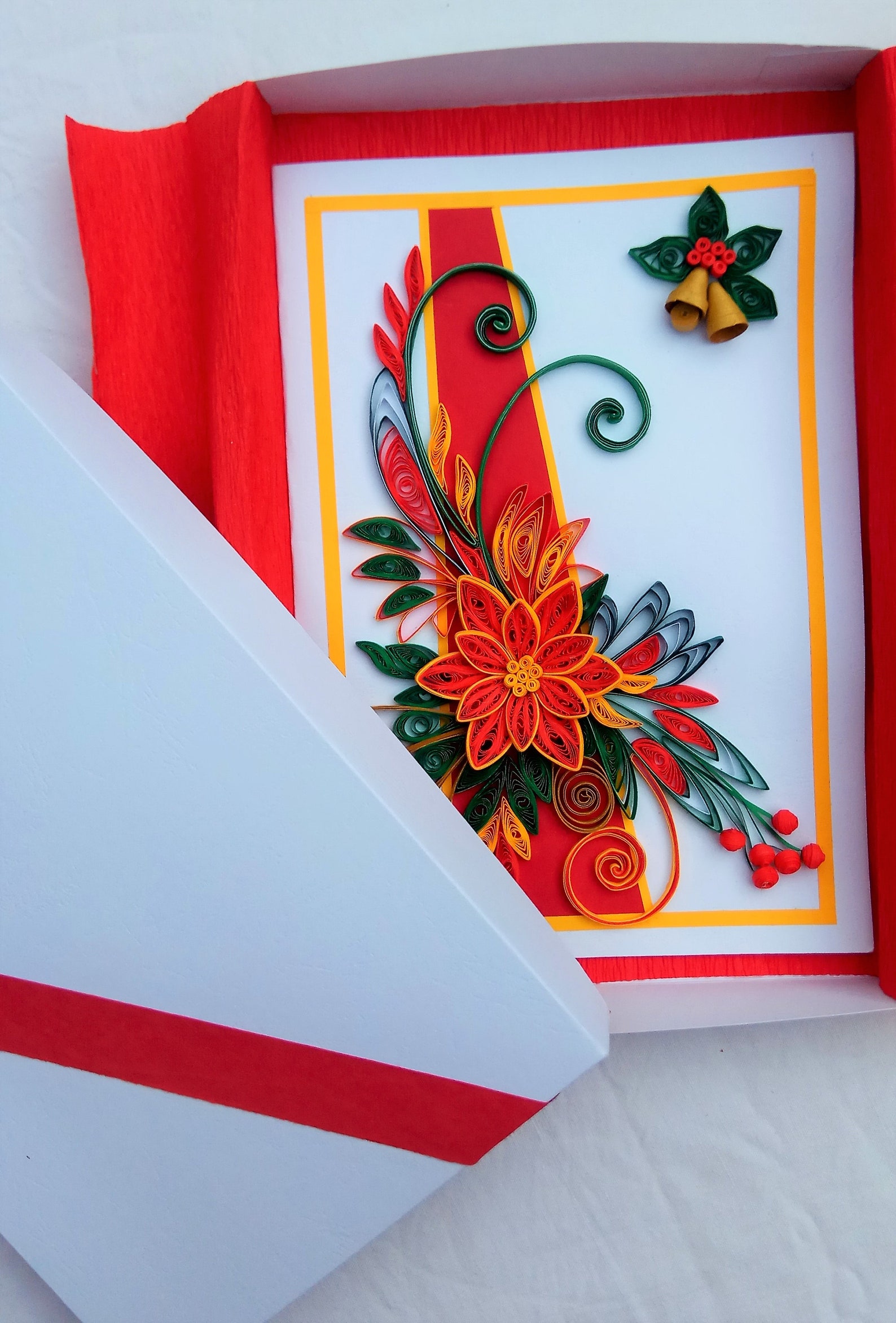 Quilled Art card Holiday gift Card Paper quilling card Etsy
