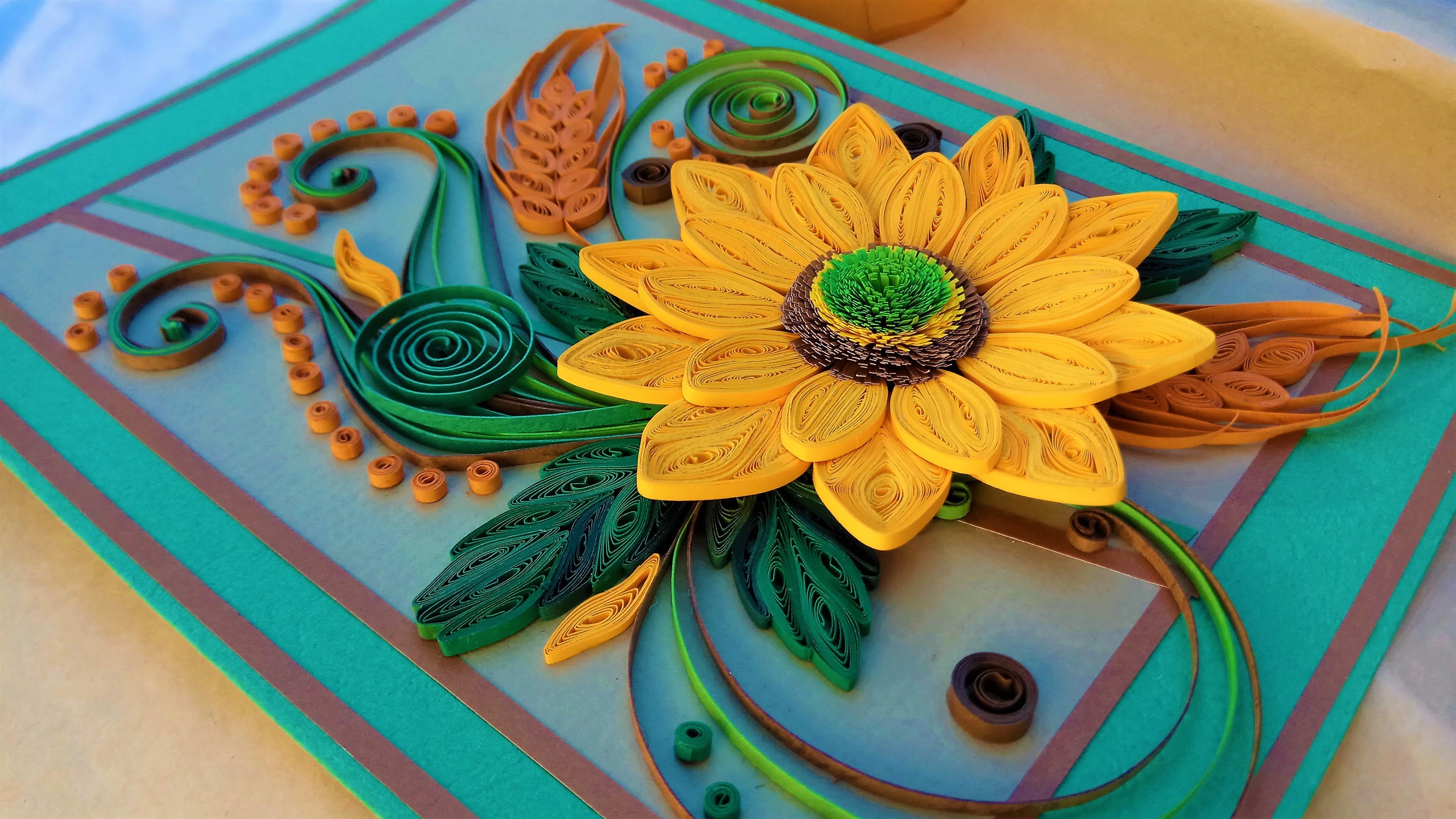 Sunflower Handmade the paper