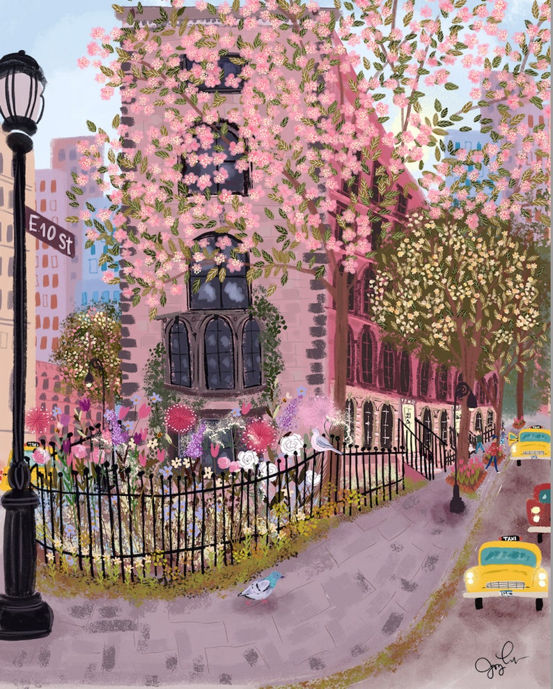 NYC East Village Spring Cherry Blossom Flowers New York City image 1