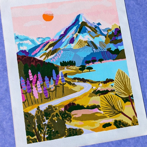 Mt Cook by Hebe Studio Rhi James Paint Anywhere Collective Kit Etsy
