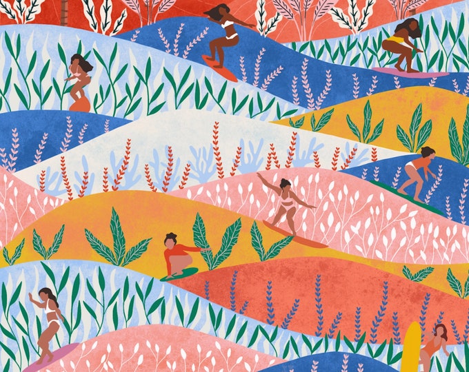 Surfs up by Mona Mai Paint Anywhere Kit Adult Paint by Number Wall Art