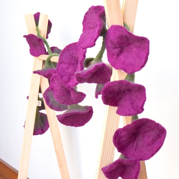 Felt Violet Colour Flower Floral Garland