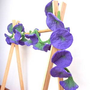 Felt Purple Colour Flower Floral Garland