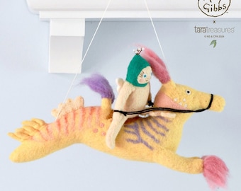 May Gibbs x Tara Treasures - Gumnut Baby Weedy Seadragon Wall Hanging | Gumnut Babies Felt Toys | Snugglepot and Cuddlepie Toy