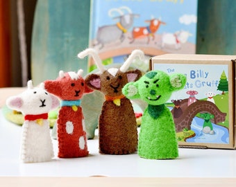 Three Billy Goats Gruff | Finger Puppet Set | Storytelling Finger Puppets