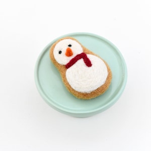Felt Snowman Cookie | Felt Pretend Play Food | Santa&#39;s Cookies, Cookies for Photography Props