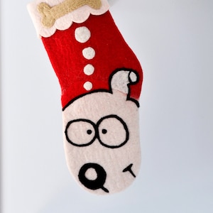 Felt Red Christmas Stocking for Dogs