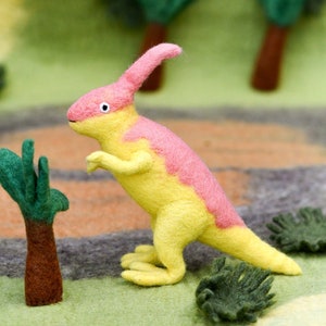 Felt Parasaurolophus Dinosaur Toy | Felt Dinosaur Soft Toy