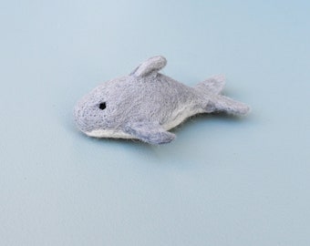 Felt Dolphin Toy, Needle Felted Dolphin Toy, Small World Play Toy, Waldorf Inspired Toy