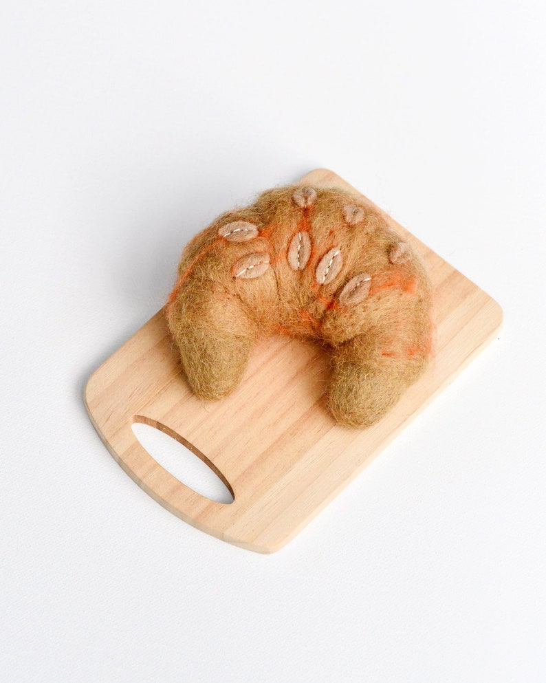 Felt Almond Croissant Felt Play Food