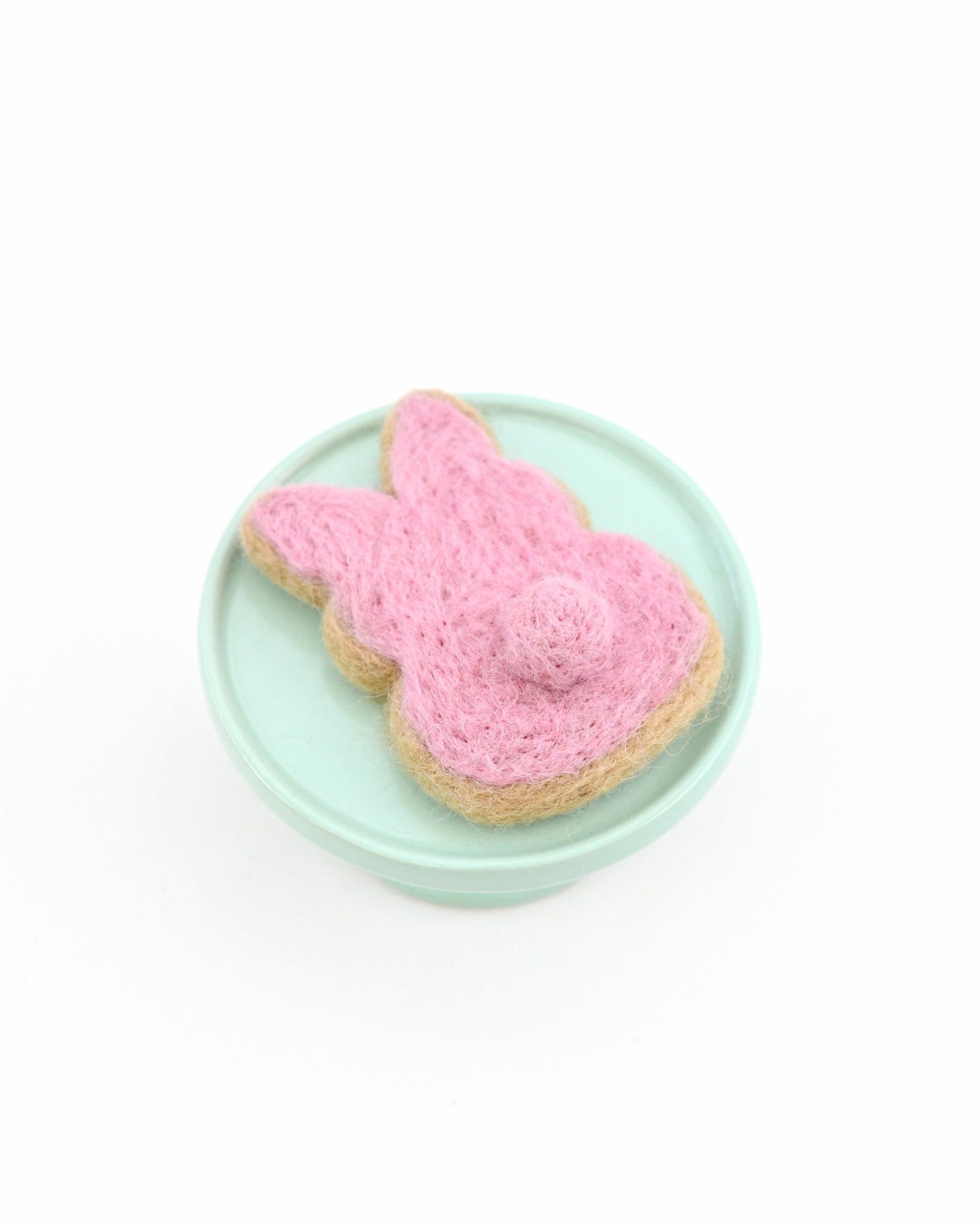 Felt Light Pink Easter Bunny Cookie: Felt Bunny Tail Cookie for Pretend ...