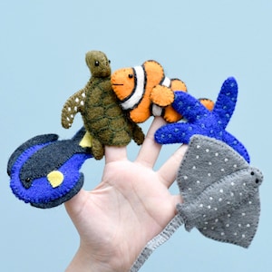 Australian Coral Reef Under the Sea, Finger Puppet Set