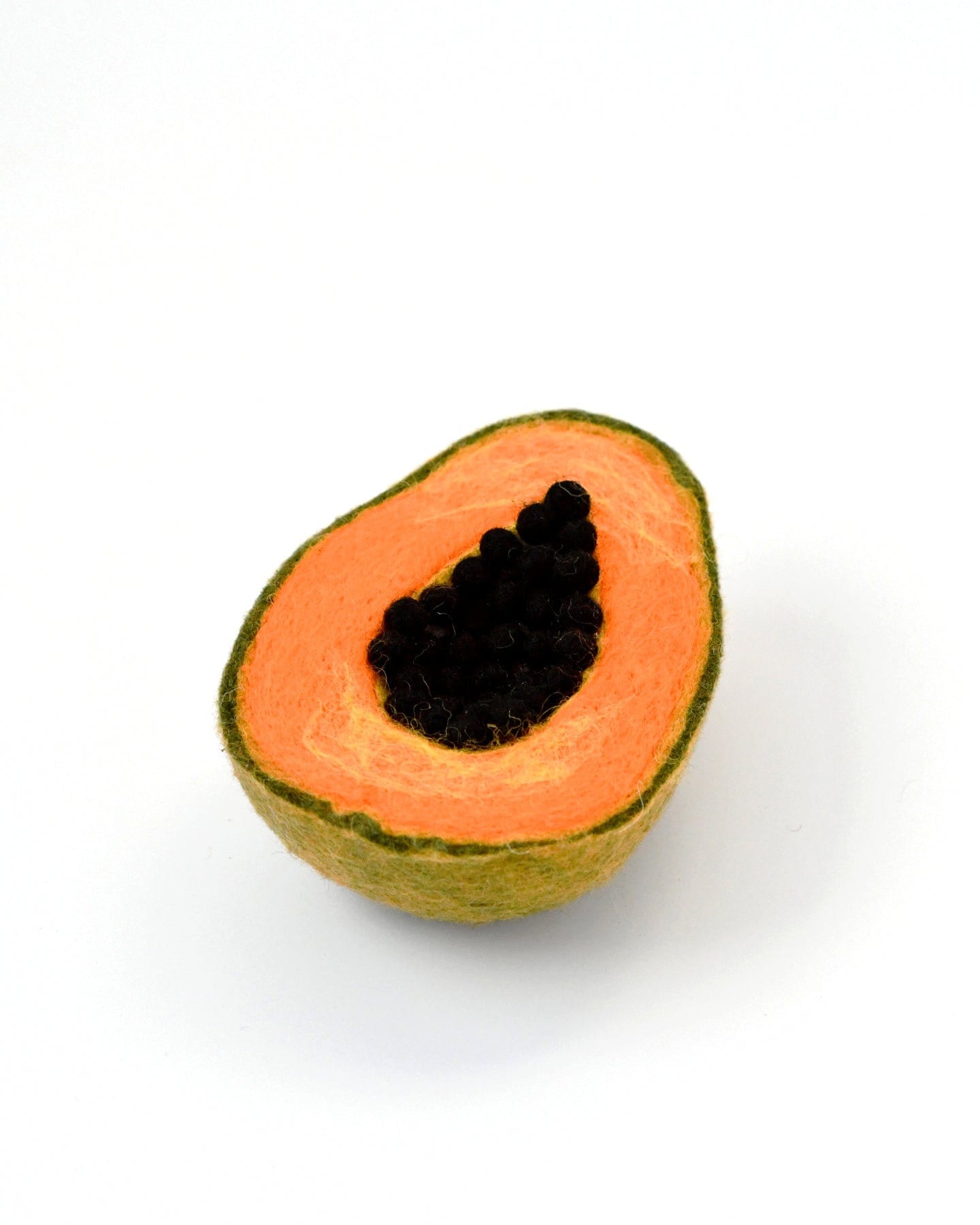 Felt Pawpaw Papaya Fruit | Felt Papaya Toy for Pretend Play | Felt Pawpaw Tropical Fruit Toy