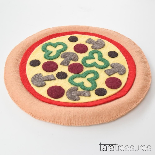 Tapis de sol en feutre de laine Pizza