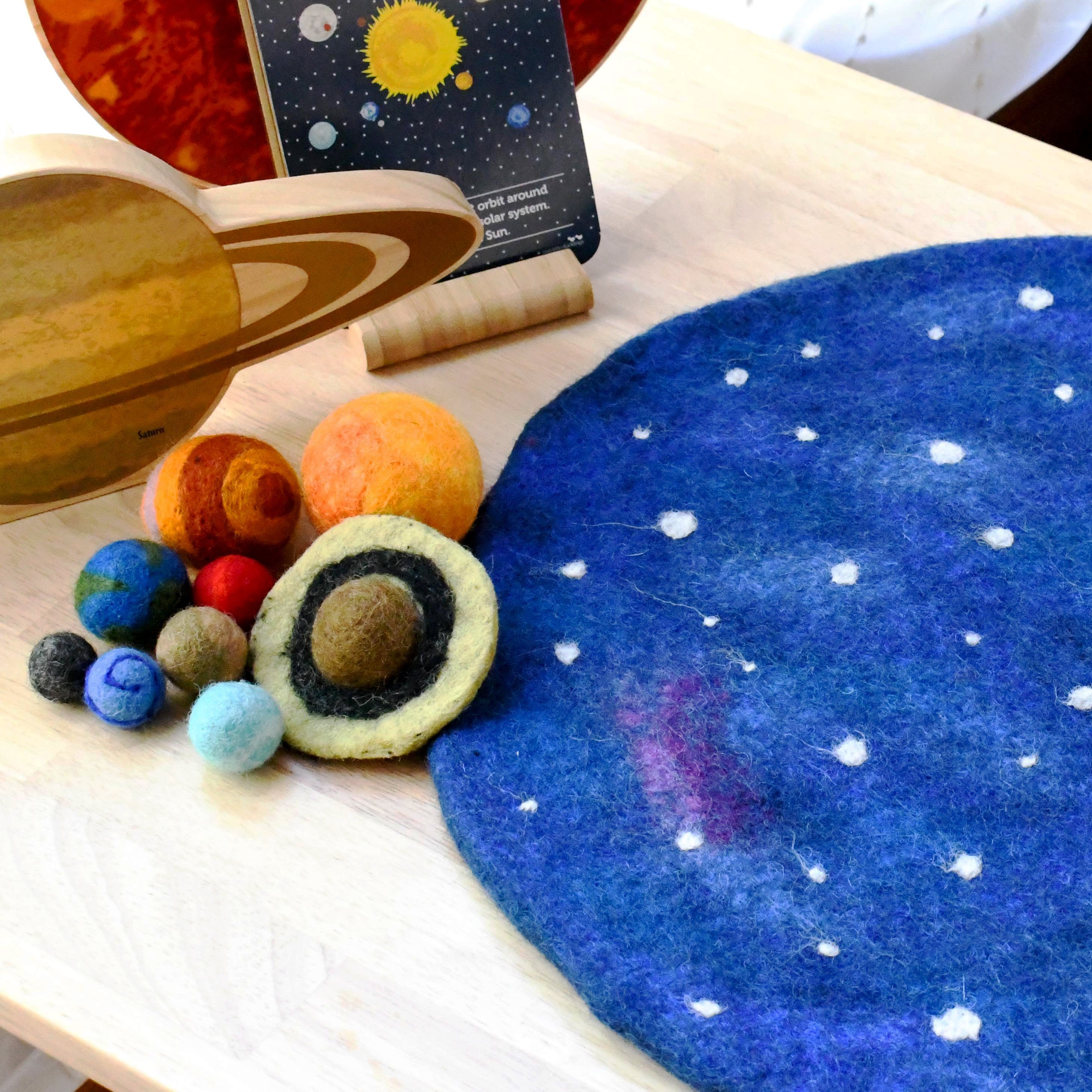 Solar System Outer Space Play Mat With Felt Planets, STEM Toy - Etsy