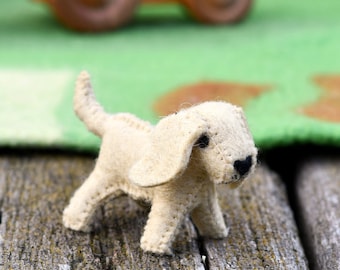 Felt Dog Farm Animal Toy | Montessori Labrador Dog Toy | Montessori Inspired Felt Toys | Ethically Made from Wool Felt
