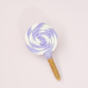 Felt Purple and White Swirl Lollipop | Felt Play Food | Fair Trade Felt Products | Pretend Play | Imaginative Play | Felt Lollies