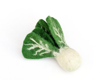 Felt Bok Choy | Felt Vegetables for Pretend Play | Felt Play Food